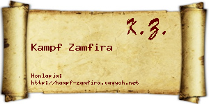 Kampf Zamfira névjegykártya
